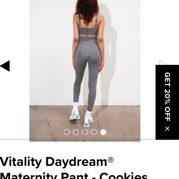 Vitality Daydream Gray Maternity Leggings & Nursing Bra - Picture 3 of 8